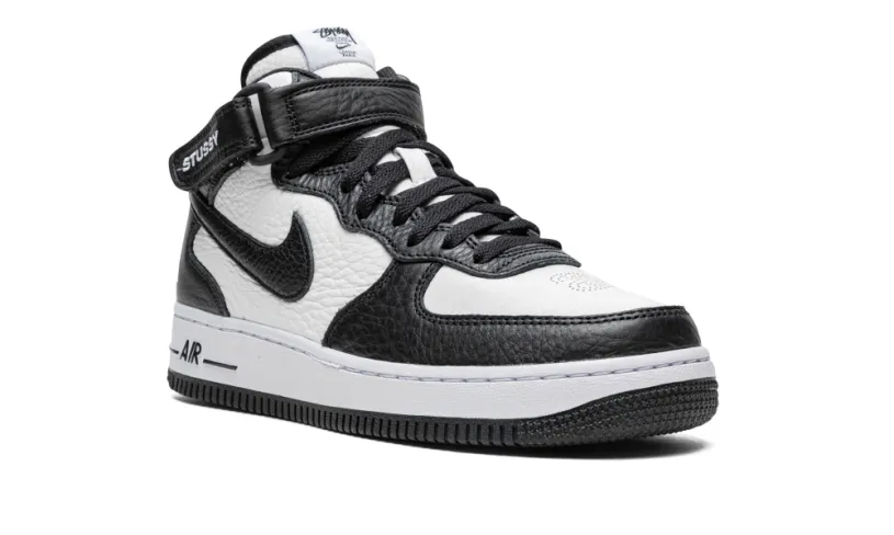 Nike Lifestyle Air Force 1 Mid 'Stussy - Light Bone Black' 