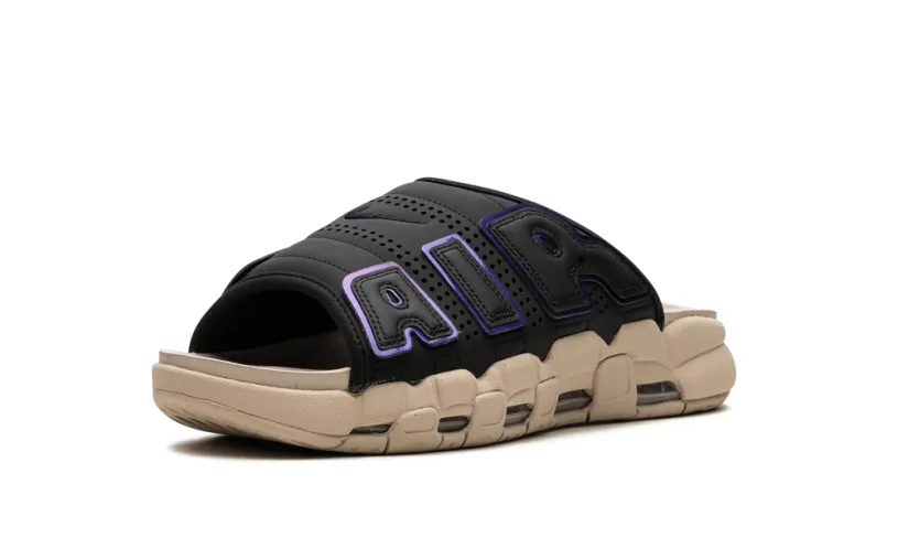 Nike Basketball Air More Uptempo Slide 'Black Sanddrift Iridescent'