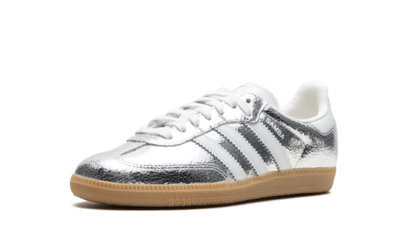 Adidas Samba Samba OG WMNS 'Silver Metallic Cracked Leather' 