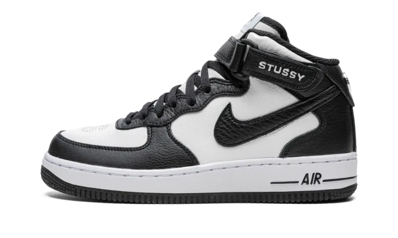 Nike Lifestyle Air Force 1 Mid 'Stussy - Light Bone Black' 