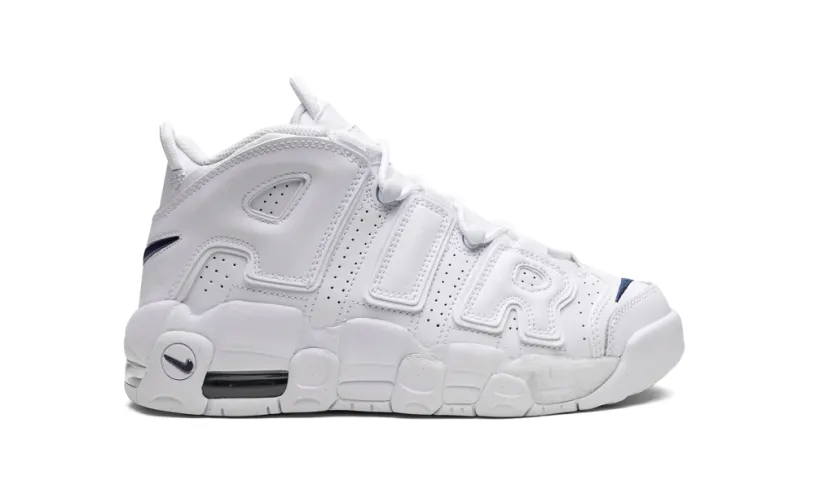 Nike Basketball AIR MORE UPTEMPO GS 'White   Navy' 