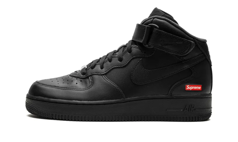Nike Lifestyle Air Force 1 Mid 'Supreme - Mini Box Logo Black' 