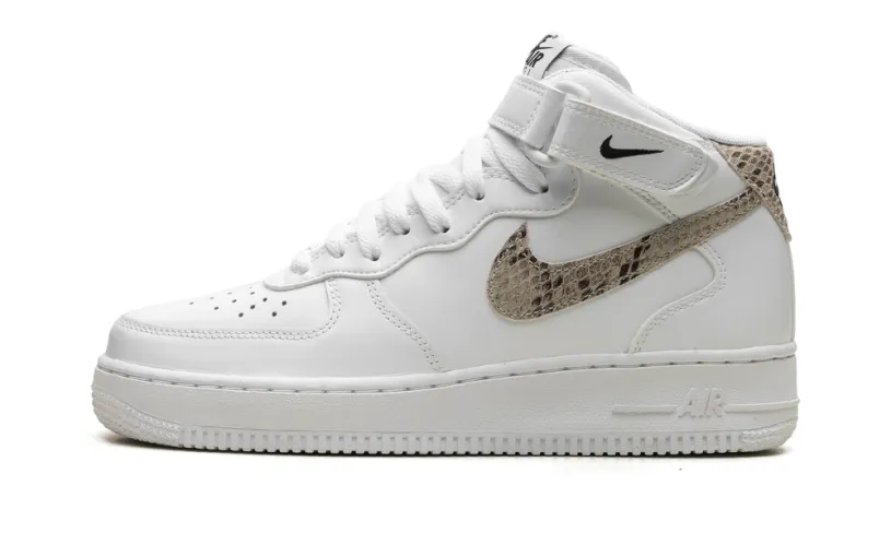 Nike Lifestyle AIR FORCE 1 '07 MID WMNS 'White Snake Swoosh' 