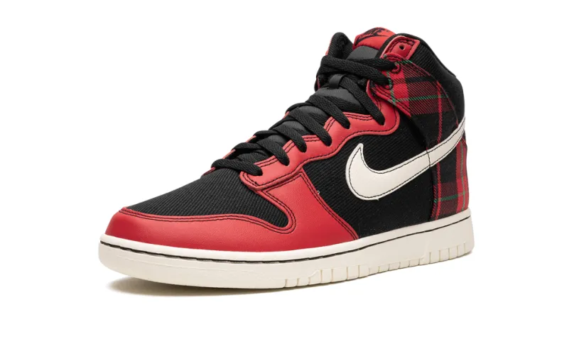Nike Dunk Dunk High 'Plaid - Black Red' 