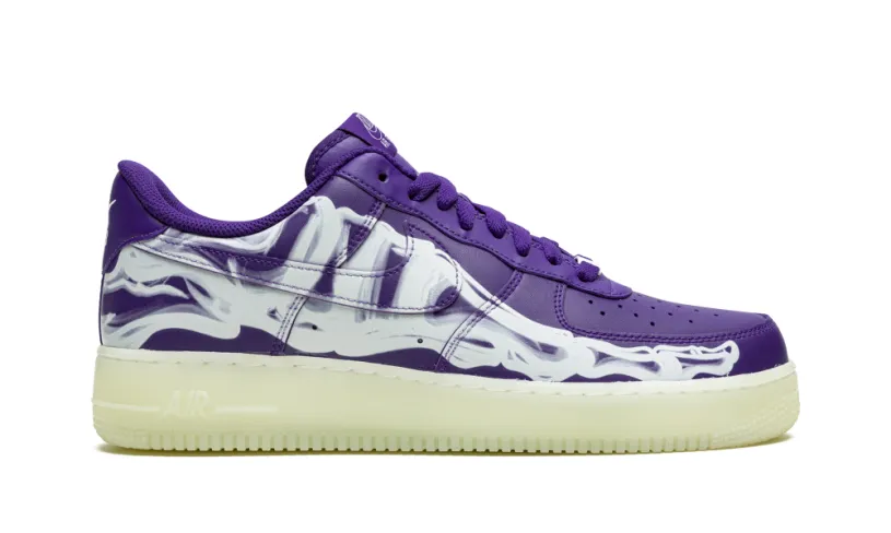 Nike Lifestyle Air Force 1 Low '07 QS 'Purple Skeleton Halloween' 