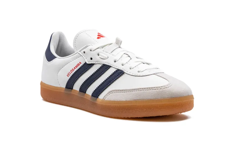 Adidas Samba THE VELOSAMBA VEGAN 'White Team Navy Blue' 