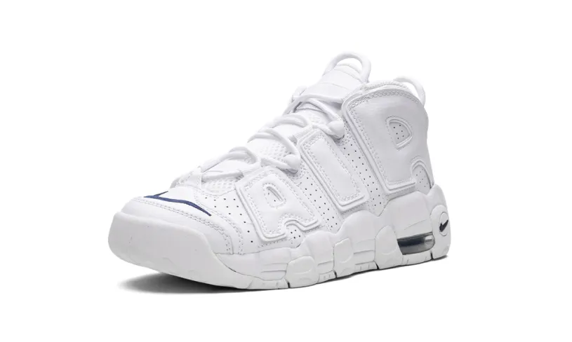 Nike Basketball AIR MORE UPTEMPO GS 'White   Navy' 