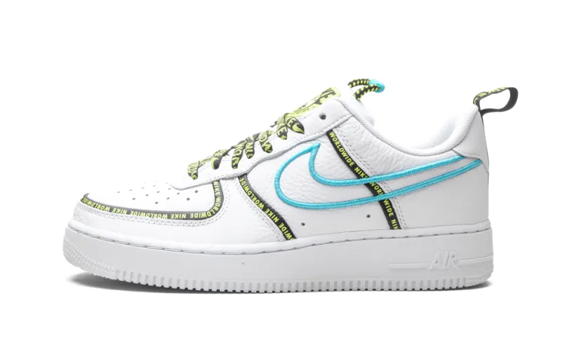 Nike Lifestyle Air Force 1 Low 'Worldwide White Blue Fury Volt' 