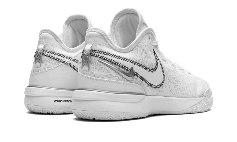 Nike Basketball Zoom Lebron NXXT Gen 'White   Metallic Silver' 