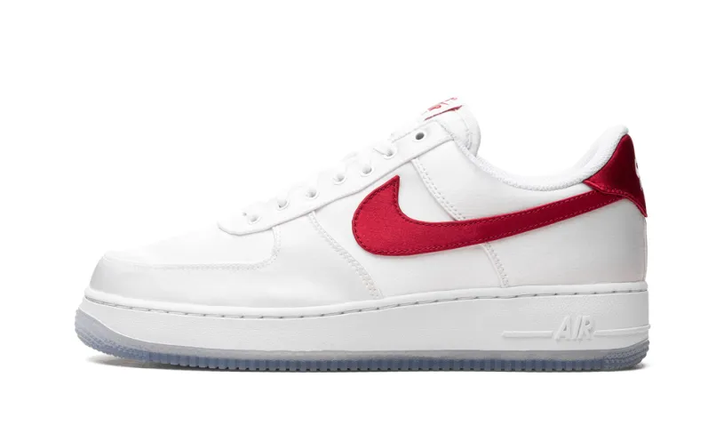 Nike Lifestyle AIR FORCE 1 LO '07 WMNS 'Satin White Varsity Red'