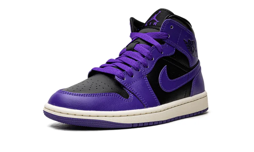 Air Jordan 1 JORDAN 1 MID WMNS 'Black Purple'