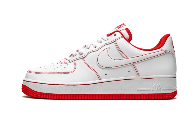Nike Lifestyle Air Force 1 Low '07 'Contrast Stitch - White University Red' 