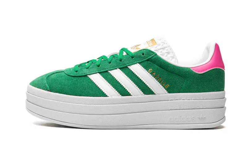 Adidas Gazelle Gazelle Bold WMNS 'Green Lucid Pink' 