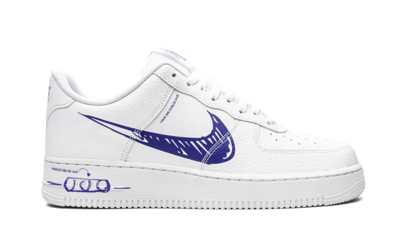 Nike Lifestyle Air Force 1 Low 'Scribble - Royal Blue' 