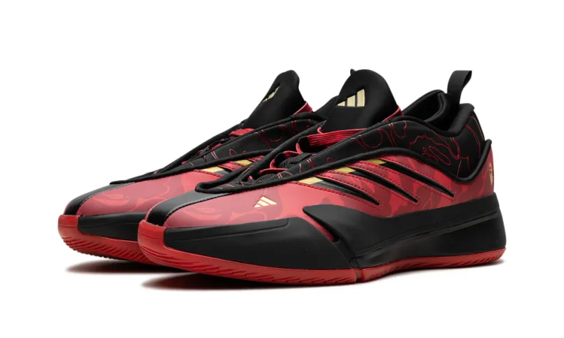 More Adidas Shoes Dame 9 'BAPE - Black Scarlet'