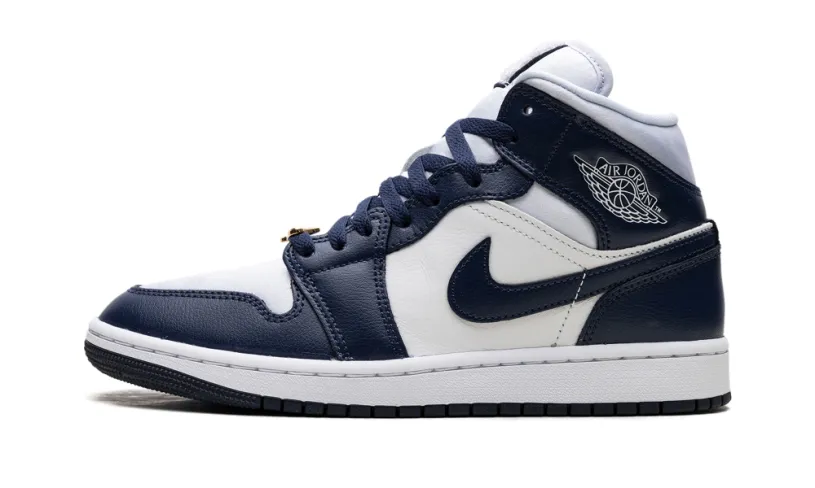 Air Jordan 1 Jordan 1 Mid WMNS 'Football Grey White Midnight Navy'
