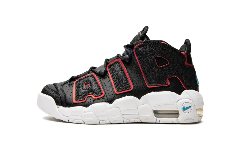 Nike Basketball Air More Uptempo GS 'Black Fusion Red'