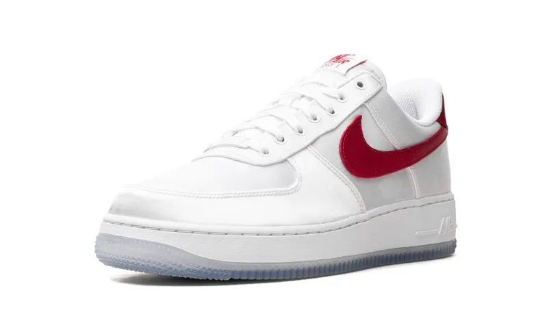 Nike Lifestyle AIR FORCE 1 LO '07 WMNS 'Satin White Varsity Red'