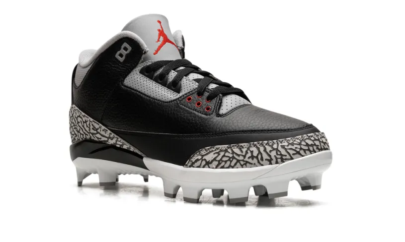 Air Jordan 3 Air Jordan 3 Cleats 'Black Cement'