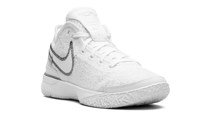 Nike Basketball Zoom Lebron NXXT Gen 'White   Metallic Silver' 