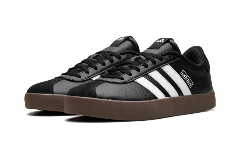More Adidas Shoes Vl Court 3.0 Low WMNS 'Core Black Cloud White Gum' 