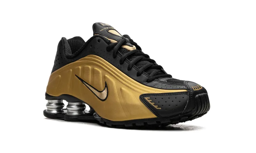 Nike Lifestyle Shox R4 WMNS 'Black   Metallic Gold' 