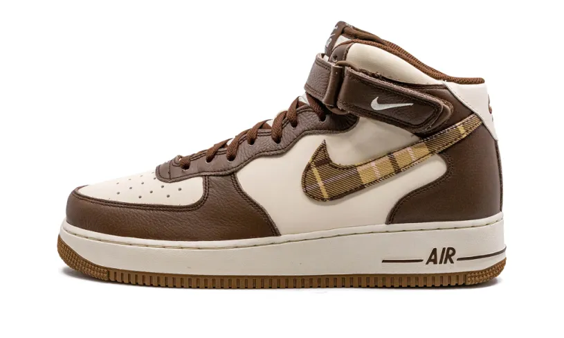 Nike Lifestyle Air Force 1 Mid 'Brown Plaid'