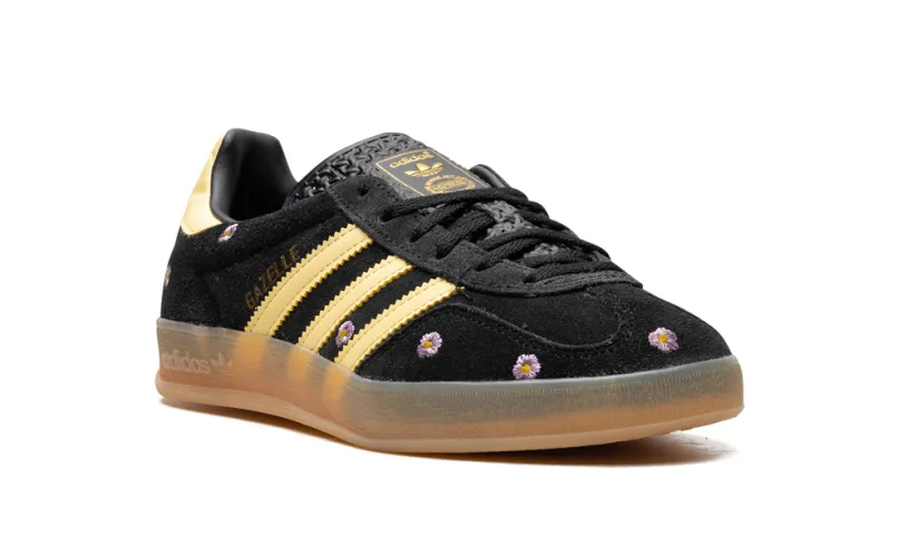 Adidas Gazelle Gazelle Indoor WMNS 'Core Black Almost Yellow Floral' 