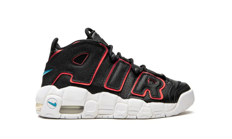Nike Basketball Air More Uptempo GS 'Black Fusion Red' 