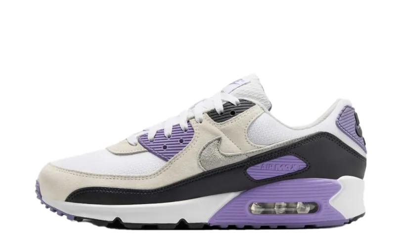 Nike Air Max Air Max 90 'White Dusty Amethyst Photon Dust Light Smoke Grey' 