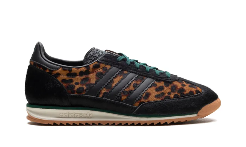 More Adidas Shoes SL 72 OG WMNS 'Leopard Print Collegiate Green' 