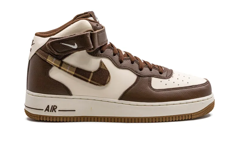 Nike Lifestyle Air Force 1 Mid 'Brown Plaid' 