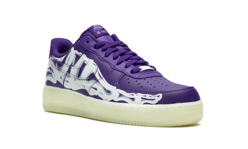 Nike Lifestyle Air Force 1 Low '07 QS 'Purple Skeleton Halloween' 
