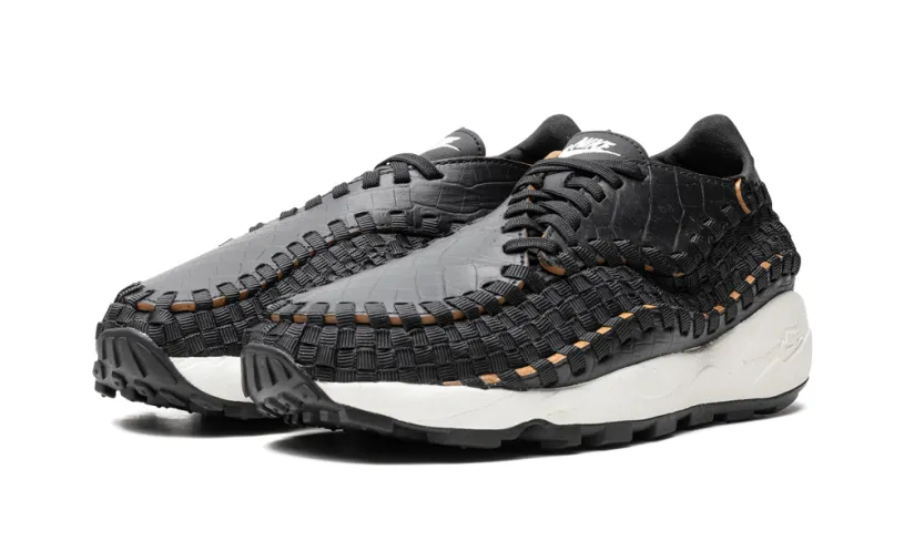 Nike Lifestyle Air Footscape Woven Premium 'Black Croc' 
