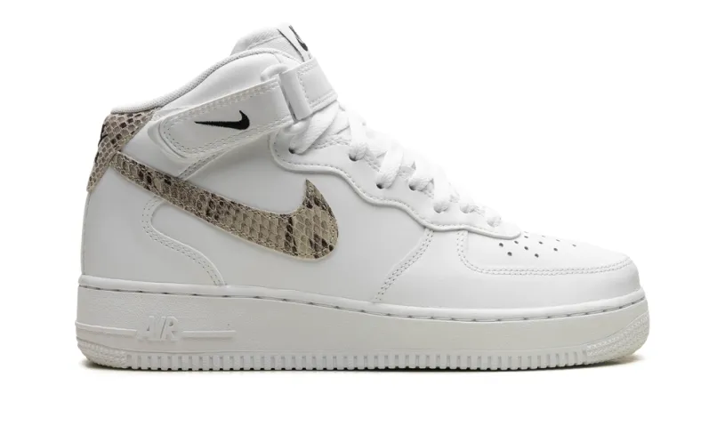 Nike Lifestyle AIR FORCE 1 '07 MID WMNS 'White Snake Swoosh' 