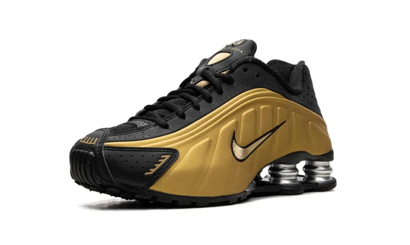 Nike Lifestyle Shox R4 WMNS 'Black Metallic Gold'