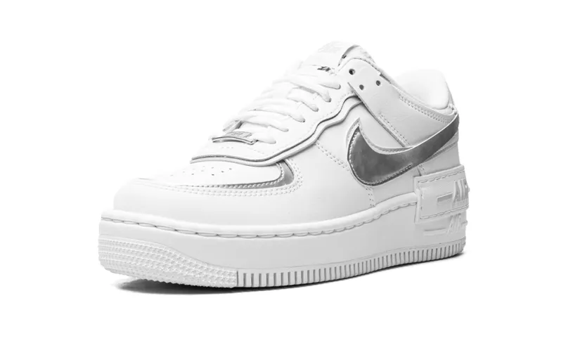 Nike Lifestyle AF1 SHADO MNS WMNS 'White Metallic Silver' 