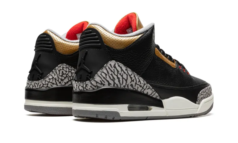 Air Jordan 3 AIR JORDAN 3 WMNS 'Black Cement Gold'