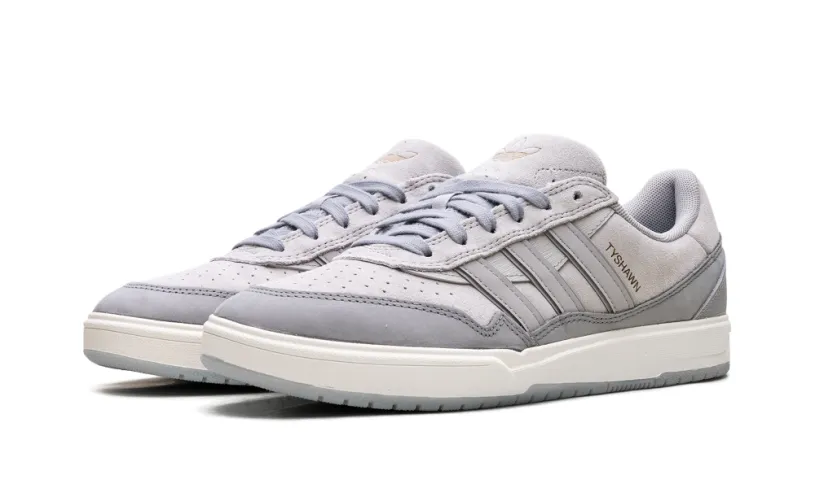 More Adidas Shoes Tyshawn II 'Light Onix Clear Granite Chalk White'