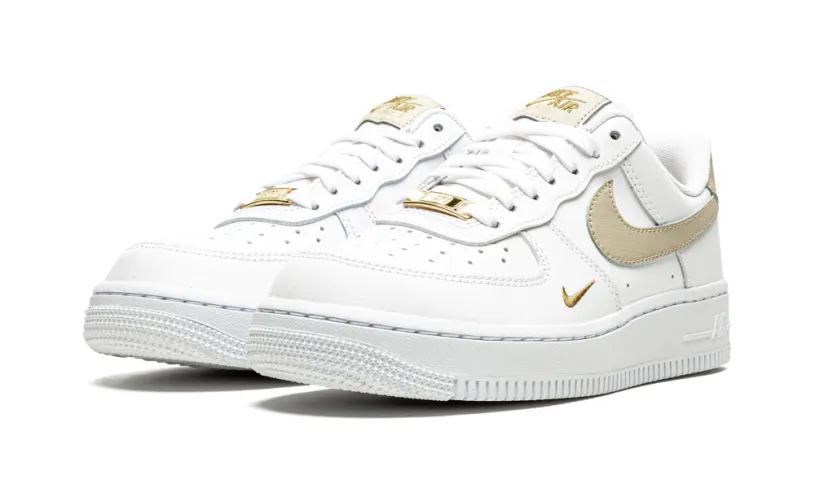 Nike Lifestyle AIR FORCE 1 LO ESSENTIAL MNS WMNS 'Toe Swoosh - White   Rattan' 