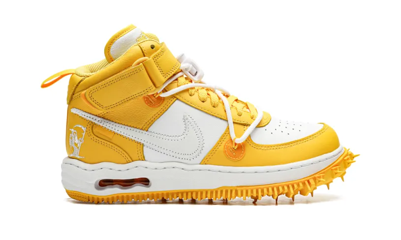 Nike Lifestyle Air Force 1 Mid 'Off-White - Varsity Maize' 