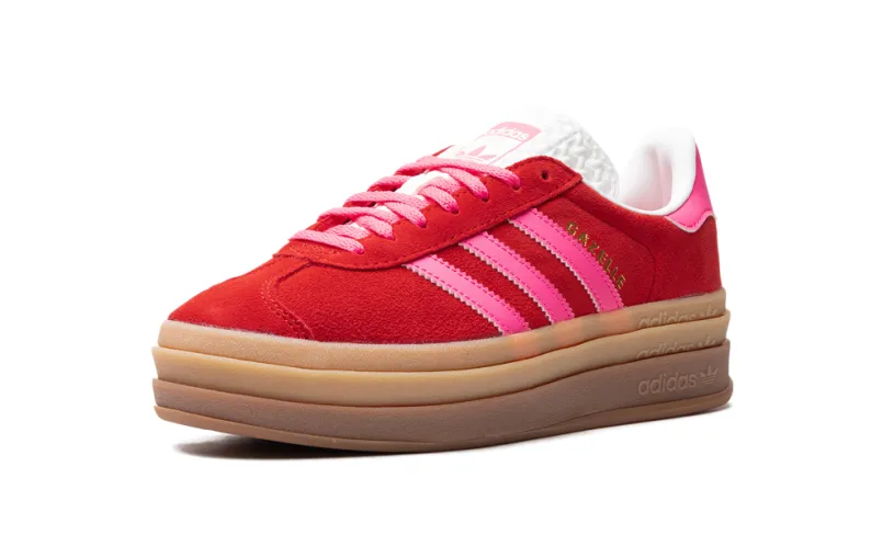 Adidas Gazelle Gazelle Bold WMNS 'Collegiate Red Lucid Pink' 