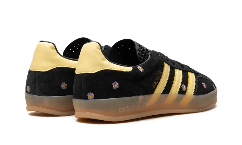 Adidas Gazelle Gazelle Indoor WMNS 'Core Black Almost Yellow Floral' 
