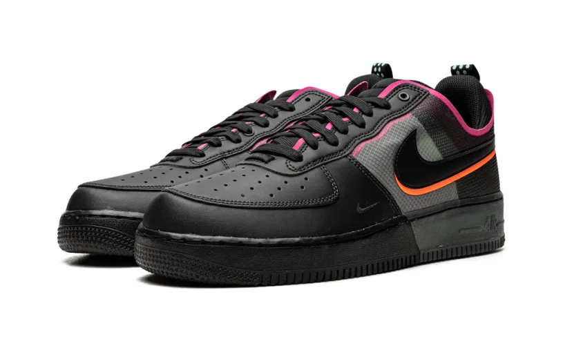 Nike Lifestyle Air Force 1 React 'Black   Pink Prime' 