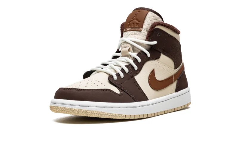 Air Jordan 1 AIR JORDAN 1 MID SE WMNS 'Brown Basalt Fleece' 