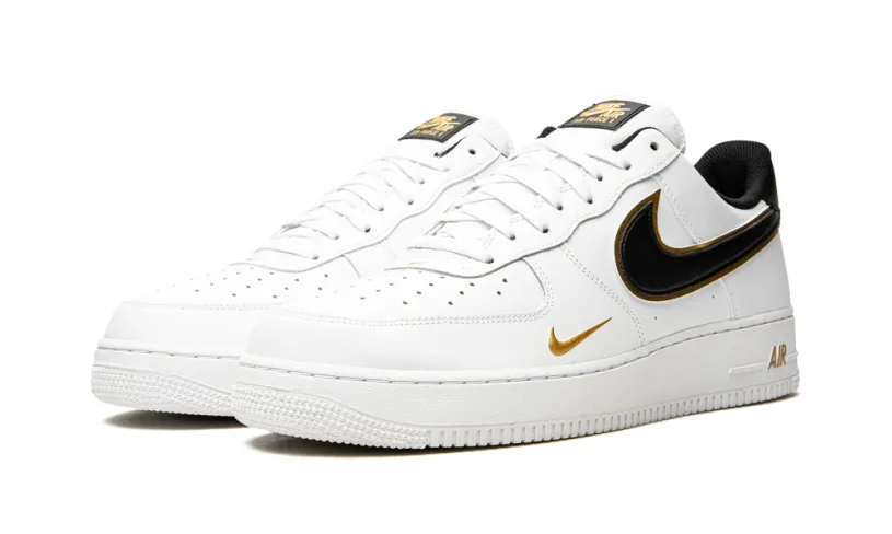 Nike Lifestyle Air Force 1 '07 LV8 'Double Swoosh - White   Black   Gold' 