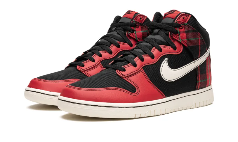 Nike Dunk Dunk High 'Plaid - Black Red' 