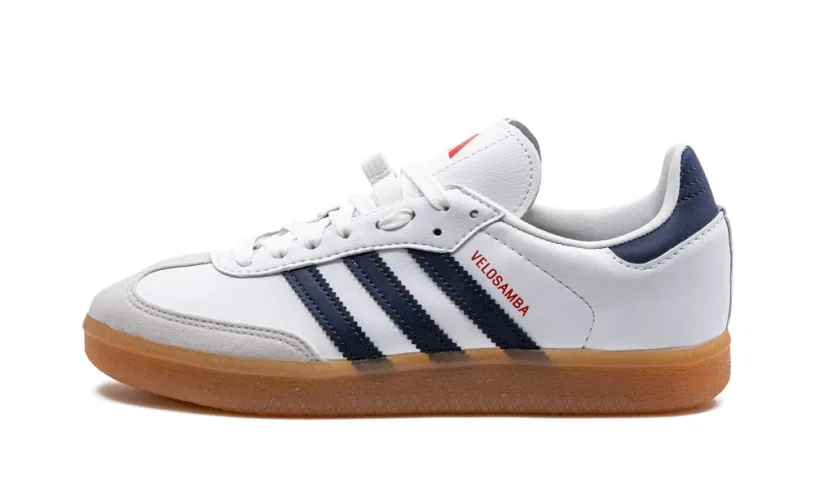 Adidas Samba THE VELOSAMBA VEGAN 'White Team Navy Blue' 
