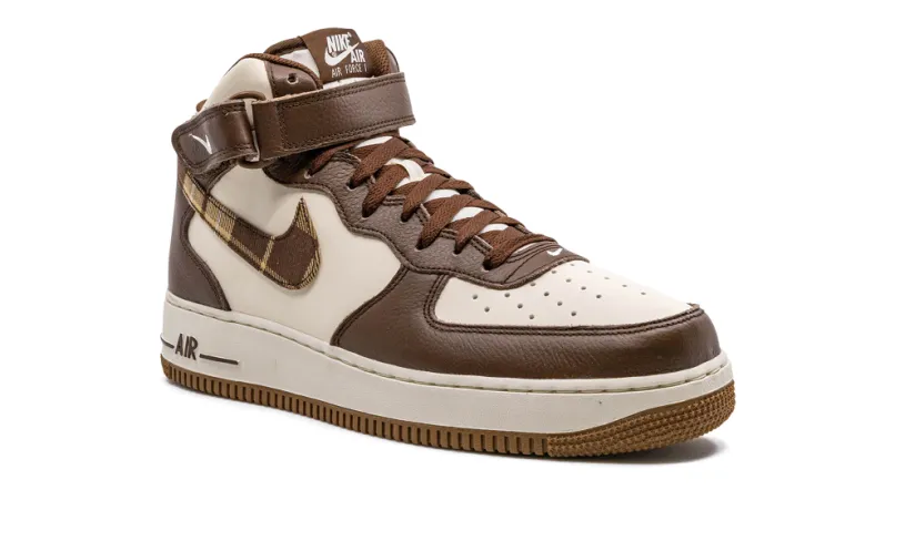 Nike Lifestyle Air Force 1 Mid 'Brown Plaid' 