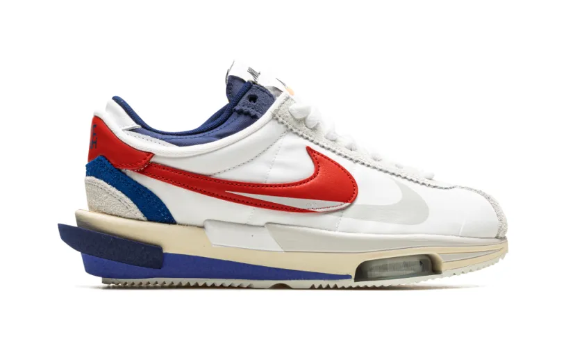 Nike Basketball Cortez 4.0 'Sacai - White   Red   Blue' 